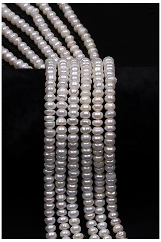 İnci Doğal Taş Kolye 3 x 5 mm