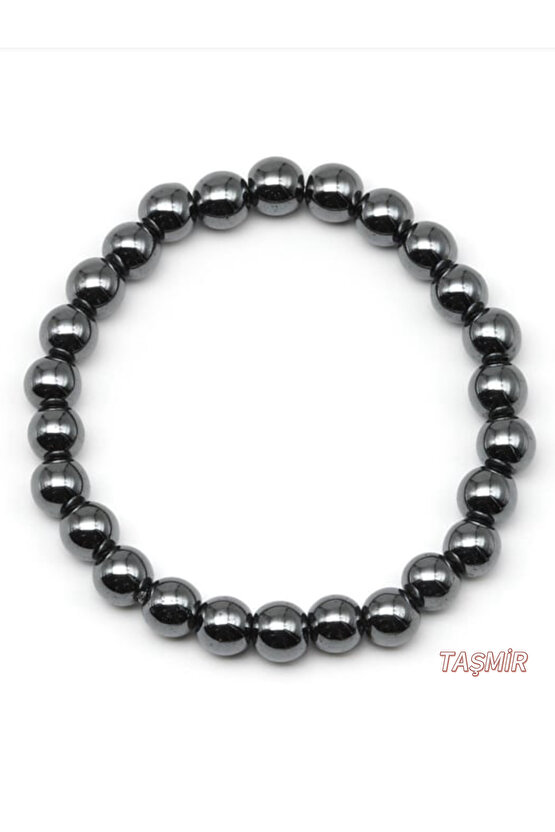 Hematit Taşı Doğal Taş Bileklik 8 mm