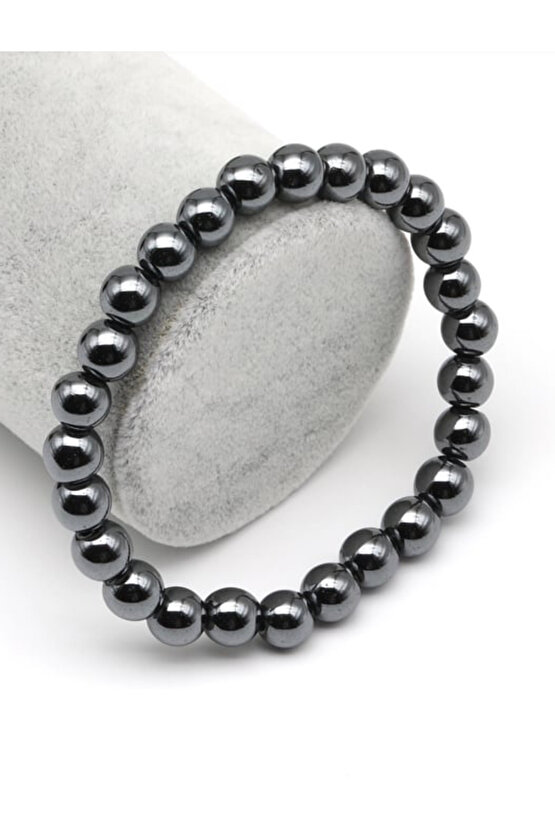 Hematit Taşı Doğal Taş Bileklik 8 mm