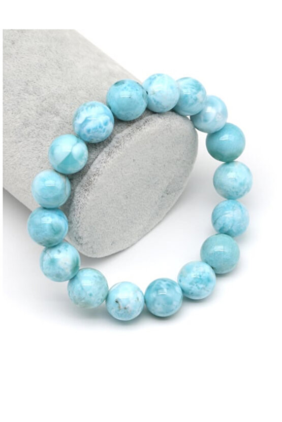 Larimar Taşı Doğal Taş Bileklik 12 mm