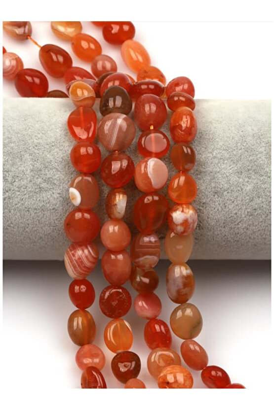 Karnelyan Akik Doğal Taş Dizi 10 x 14 mm