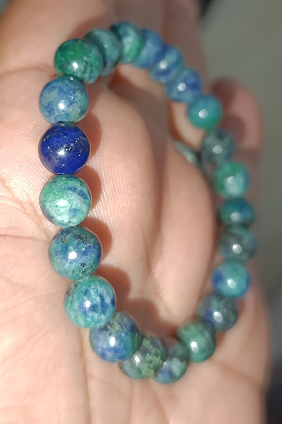 Azurit Taşı 8 mm Natural Doğaltaş Bileklik