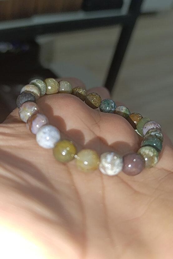 Hint Akik 8 mm Faset Kesim Doğaltaş Bileklik