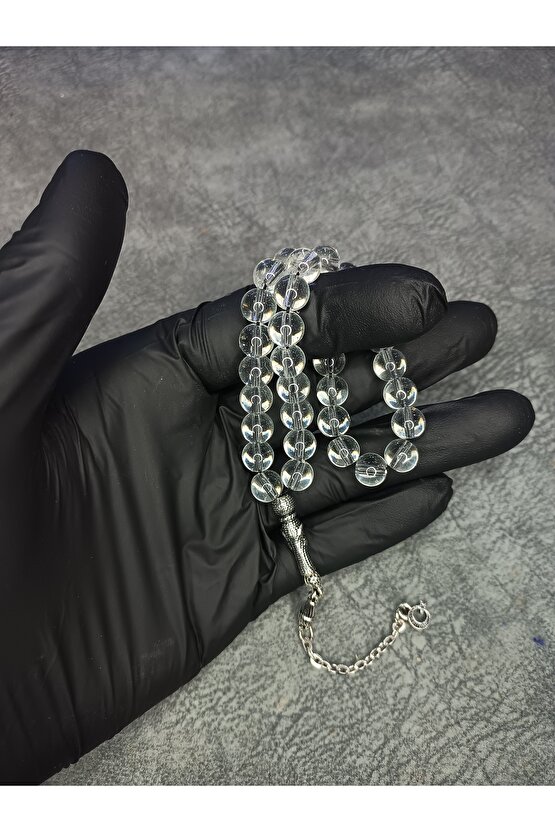 Şeffaf Cam Doğal Taş Tesbih