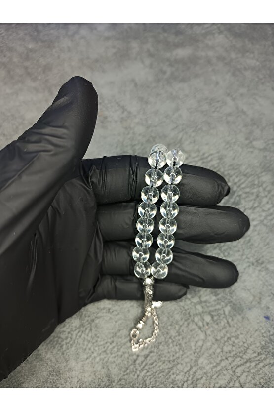 Şeffaf Cam Doğal Taş Tesbih