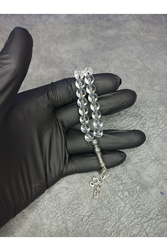 Şeffaf Cam Doğal Taş Tesbih