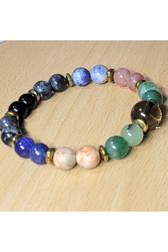 Sinir sıkıntı stres Doğal Taş Bileklik gold