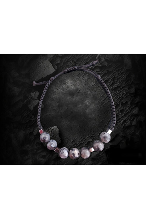 Larvakit doğaltaş Örgü Bileklik