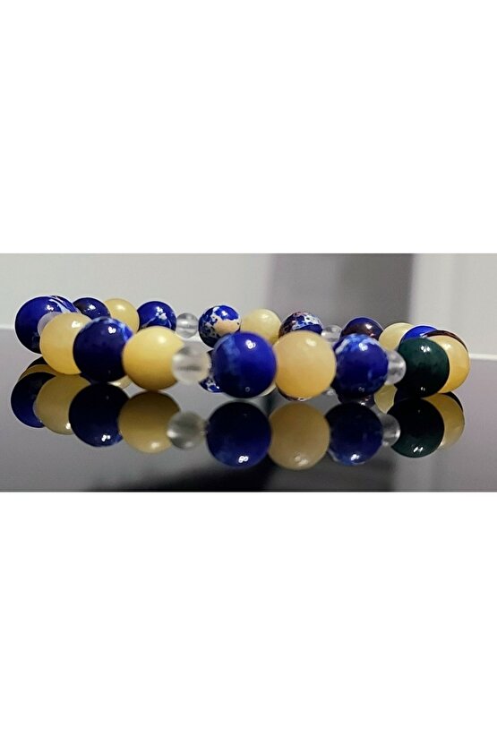 Doğaltaş Sarı Lacivert Bileklik