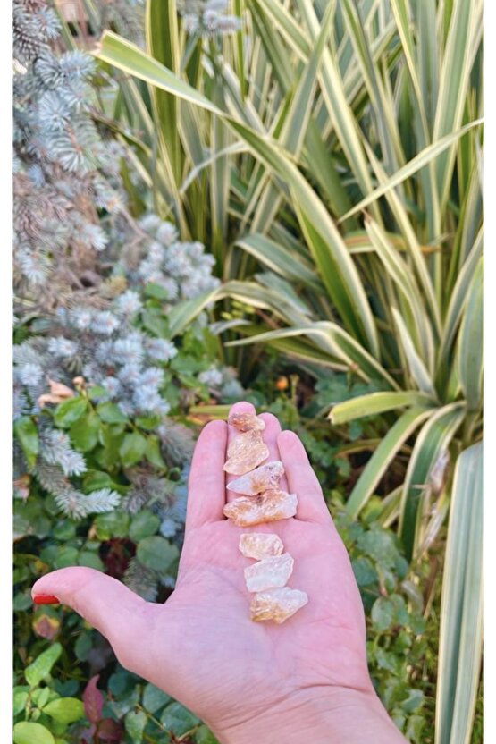 Cüzdan Boy Işlenmemiş Ham Doğal Sitrin Taşı ( Bolluk Ve Bereket Taşı) (SERTİFİKALI)