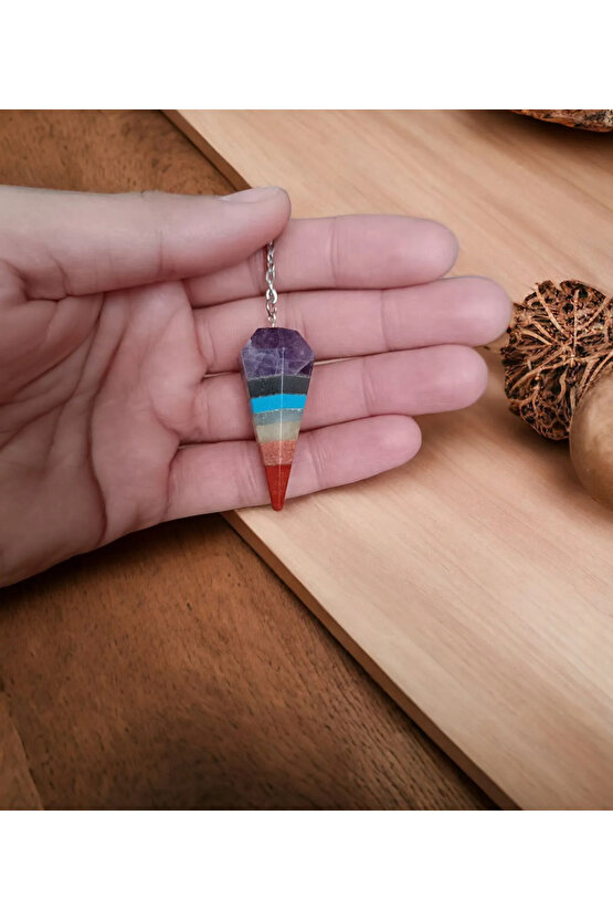 7 Çakra Doğal Taş Pandül Sarkaç