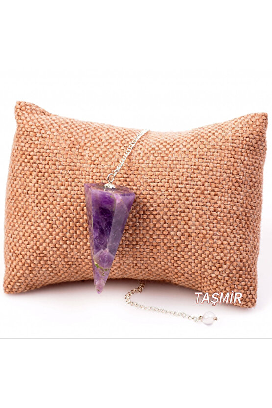 Ametist Taşı Pandül - Doğal Taş Sarkaç