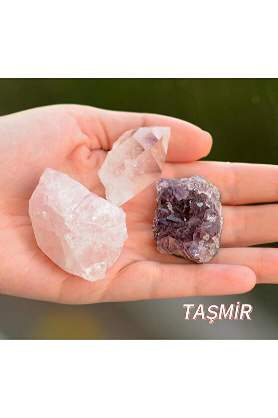 Ham Ametist - Pembe Kuvars - Kristal Kuvars Taşı