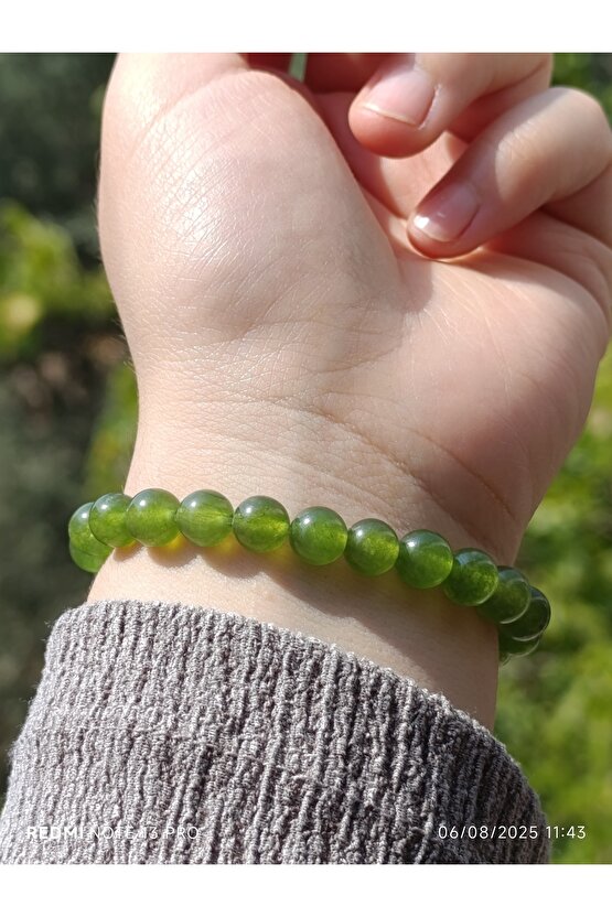 Yeşil Kuvars Doğaltaş Erkek ve Kadın Bileklik