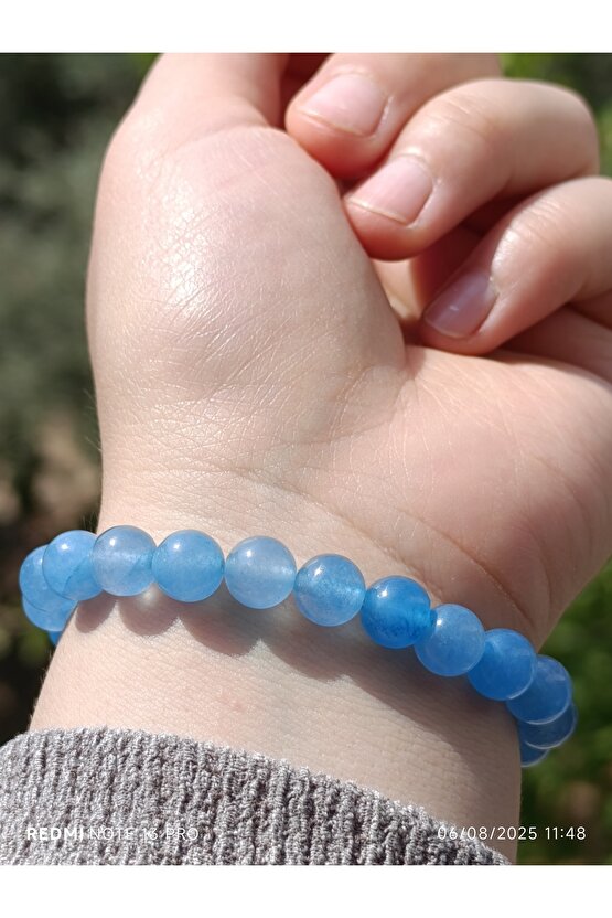 Mavi Kuvars Doğaltaş Kadın ve Erkek Bileklik