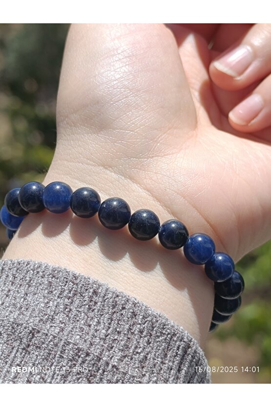 Mavi Enerji Kuvars Erkek ve Kadın Doğaltaş Bileklik