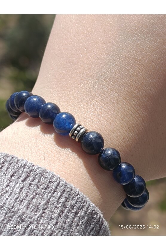 Mavi Enerji Kuvars Erkek ve Kadın Doğaltaş Bileklik