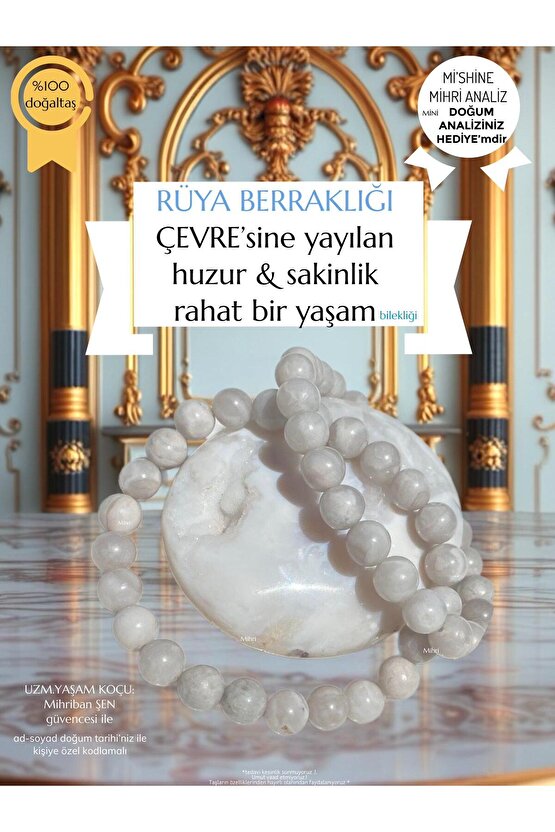 Doğaltaş Berrak Rüya Bilekliği