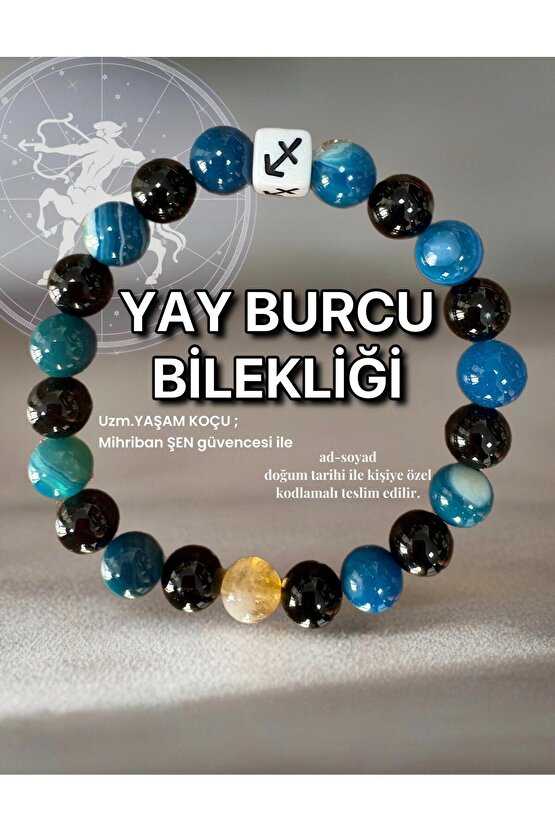 Doğaltaş Yay Burcu Bilekliği