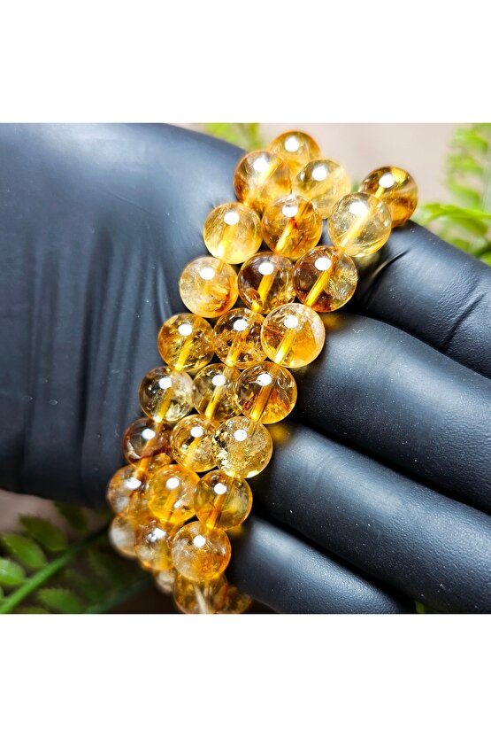 10mm Sitrin  Bileklik  - El Yapımı Tasarım Ürünler