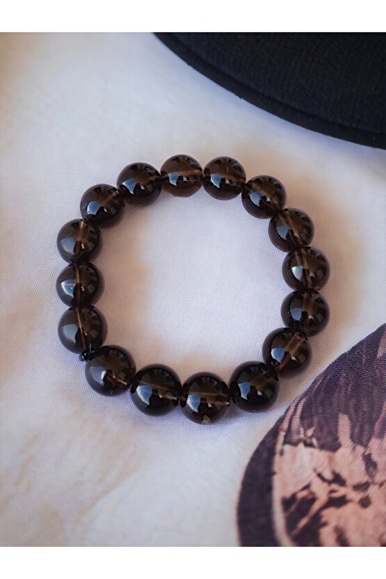 Dumanlı Kuvars Doğaltaş Bileklik 12mm