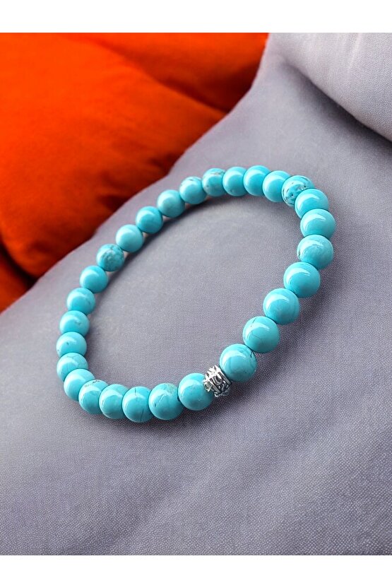 Doğal Taş Turkuaz Taşı Bileklik 6 mm