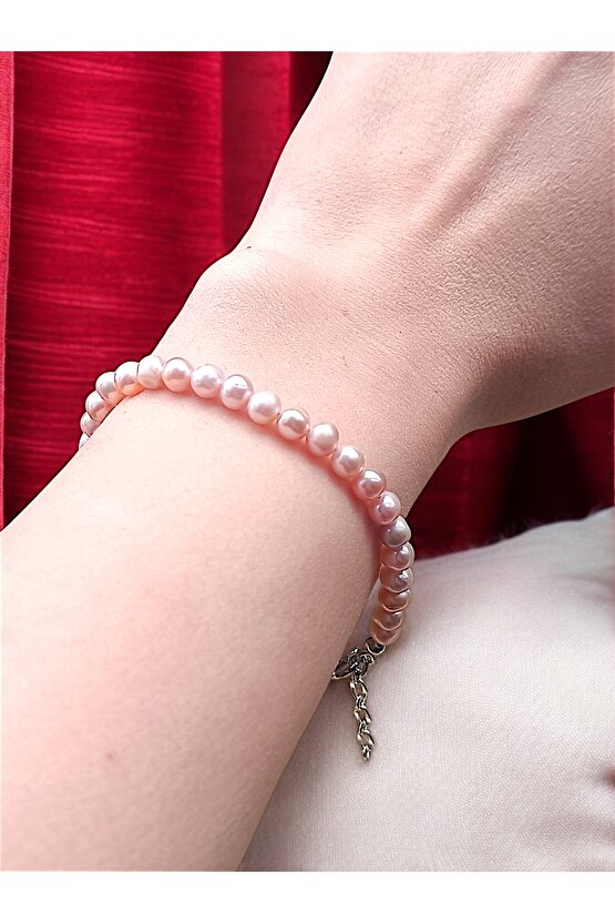 İnci Natural Pembe İnci Bileklik 67 mm