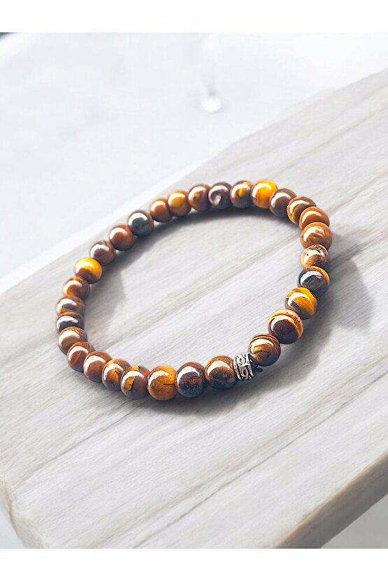 Doğal Taş Kaplan Gözü Taşı Bileklik