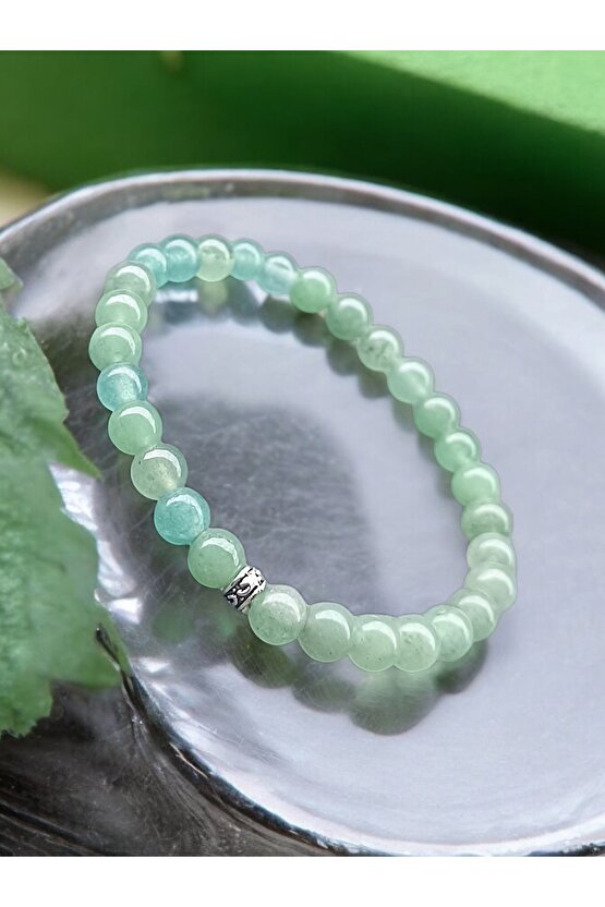 Doğal Taş Aventurin Taşı Bileklik 6 mm