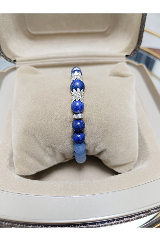 Doğal Taş Lapis&kuvars Taşı Bileklik