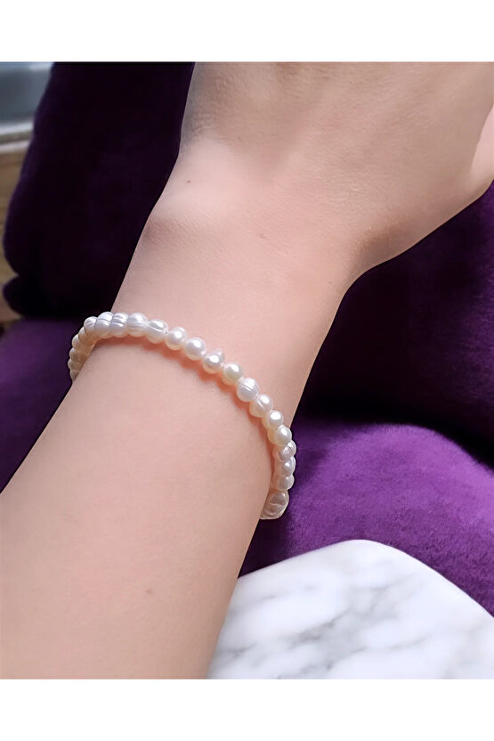 İnci Beyaz İnci Bileklik 67 mm