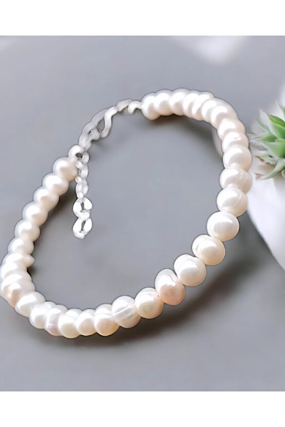 İnci Beyaz İnci Bileklik 67 mm