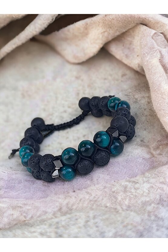 Doğaltaş Erkek Bileklik Kaplangözü&lav Taşı