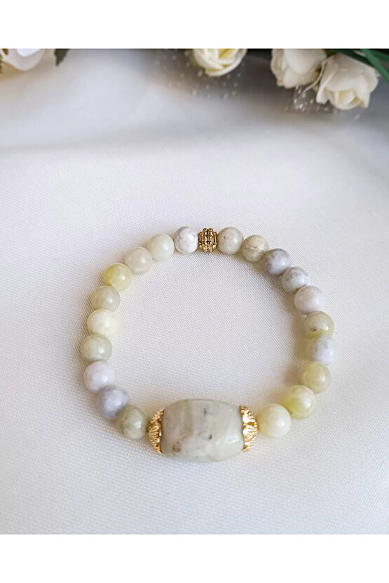 Doğal Taş Bileklik Zebercet Taşı