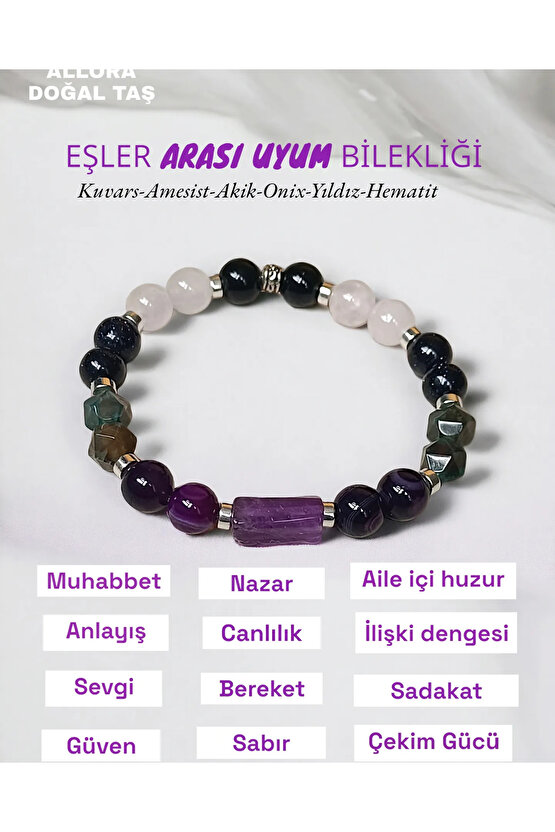 Eşler Arası Uyum Doğaltaş Bilekliği