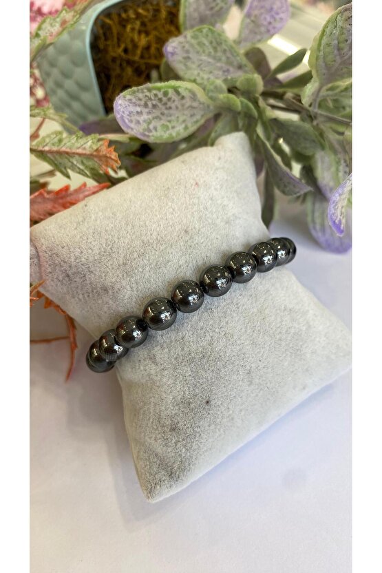 Doğal Hematit Taşı Bileklik 8mm – Güç, Denge ve Şıklık Bir Arada