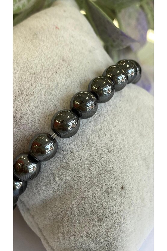 Doğal Hematit Taşı Bileklik 8mm – Güç, Denge ve Şıklık Bir Arada