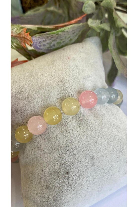 Doğal Morganit Taşı Bileklik – Zarif, Yumuşak Enerjili ve Şık Tasarım