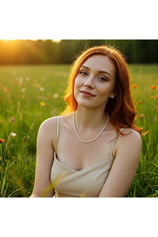 Gerçek Doğal Inci Kolye Zarif Ve Minimalist