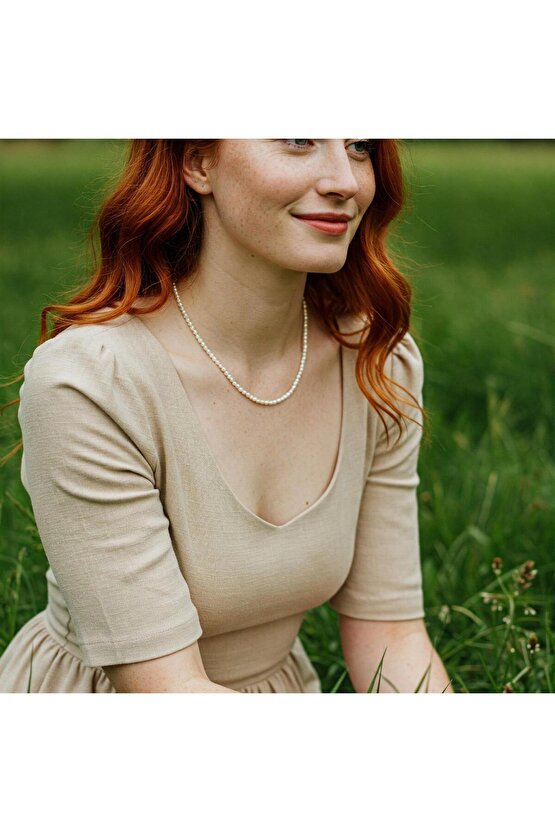 Gerçek Doğal Inci Kolye Zarif Ve Minimalist