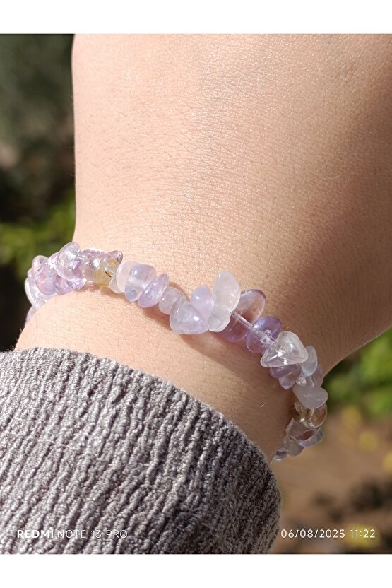 Ametrin Kırık Doğaltaş Kadın Bileklik