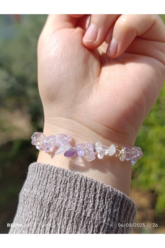 Ametrin Kırık Doğaltaş Kadın Bileklik