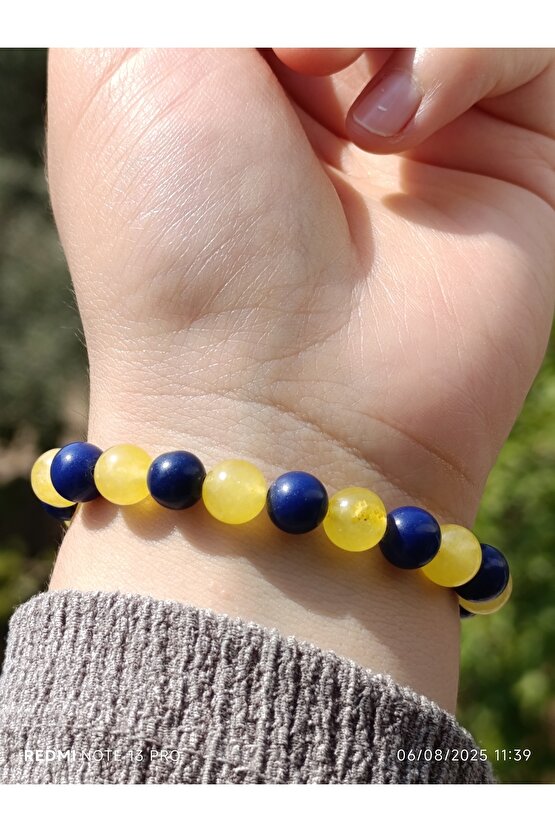 Fenerbahçe Doğaltaş Kuvars Taraftar Bilekliği Kadın ve Erkek