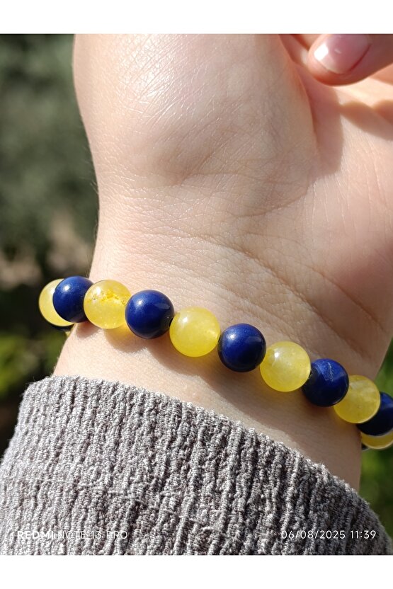 Fenerbahçe Doğaltaş Kuvars Taraftar Bilekliği Kadın ve Erkek