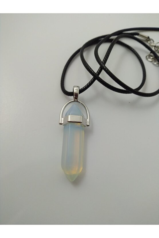 Opal Aytaşı Taşı Kolye Çivi Şeklinde Doğaltaş Kolye