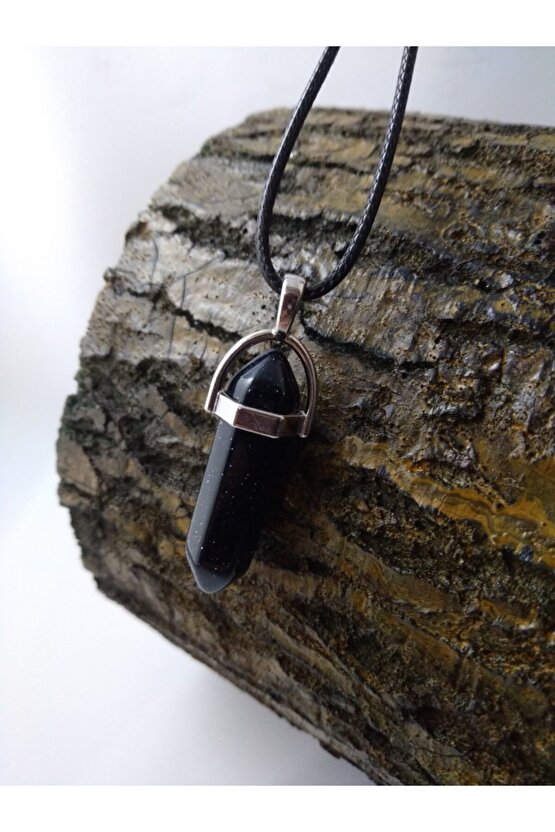 Yıldız Taşı Kolye Çivi Şeklinde Doğaltaş Kolye