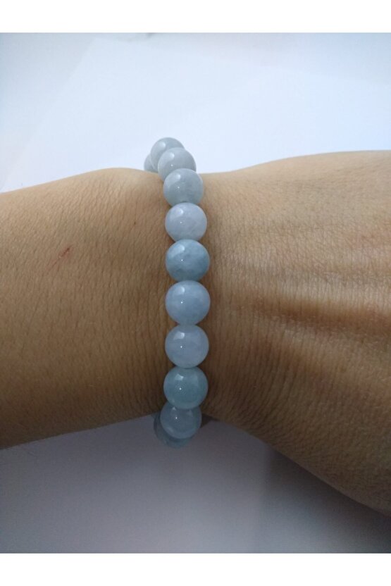 Akuamarin Taşı Bileklik  Doğaltaş Unisex Bileklik
