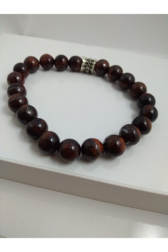 Kızıl Kaplangözü Taşı Bileklik Doğaltaş Unisex Bileklik