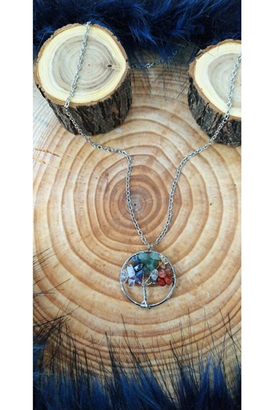 Doğal Taş Çakra Kolye