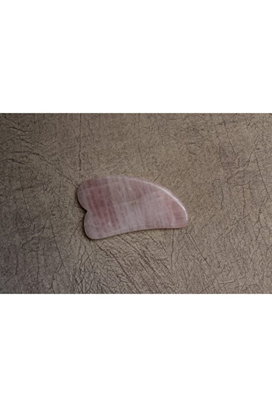Yassı Pembe Kuvars Guasha Masaj Taşı